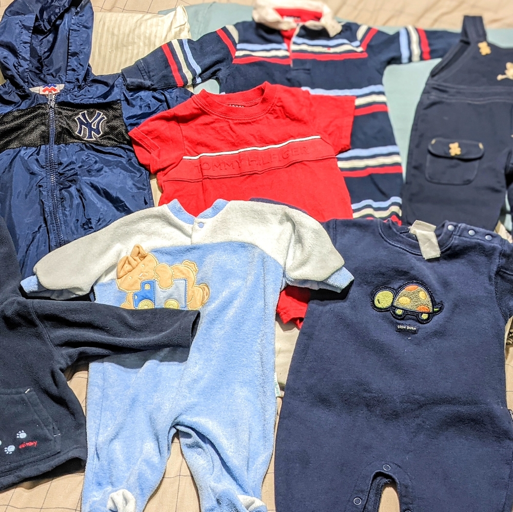Infant clothes closet clean up - 6 mo; Hilfiger